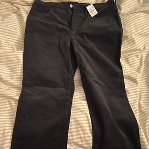 J. Crew Factory black corduroy thin wale pants in size 32